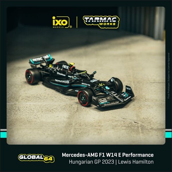  Mô hình xe đua Mercedes-AMG F1 W14 E Performance -Hungarian Grand Prix 2023 - Lewis Hamilton #44 tỉ lệ 1:64 Tarnac Works T64G-F064-LH1 