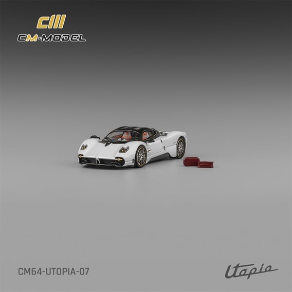  Mô hình xe Pagani Utopia Pearl White tỉ lệ 1:64 CM Model CM64-UTOPIA-07 