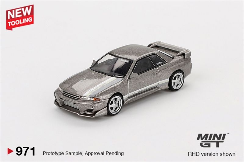  Mô hình xe Nissan Skyline GT-R (R32) Veilside Combat C-I Veilside Combat Grey bản card tỉ lệ 1:64 MiniGT MGT00971 