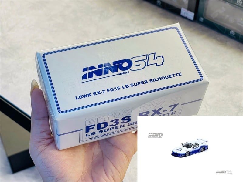  Mô hình xe Mazda RX7 (FD3S) LB-Super Silhouette Hong Kong Toy Car Salon 2024 tỉ lệ 1:64 Inno64 model 