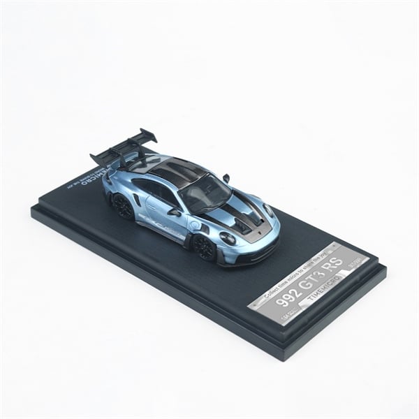 Mô hình xe Porsche 992 GT3 RS Glacier Blue tỉ lệ 1:64 Time Micro TM644635 