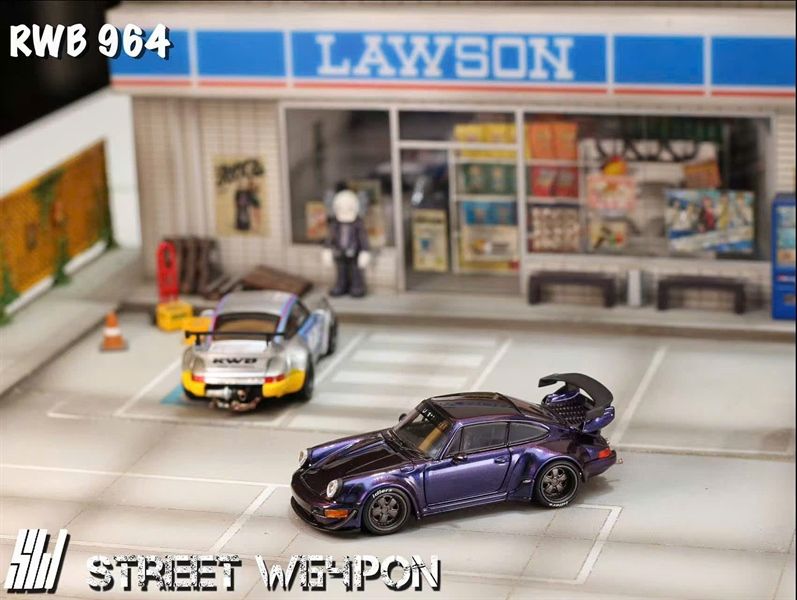  Mô hình xe Porsche RWB 964 tỉ lệ 1:64 Street Weapon OT64442 