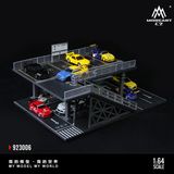  Hộp trưng bày mô phỏng B-Steel frame structure platform parking scene tỉ lệ 1:64 MoreArt MO923006 