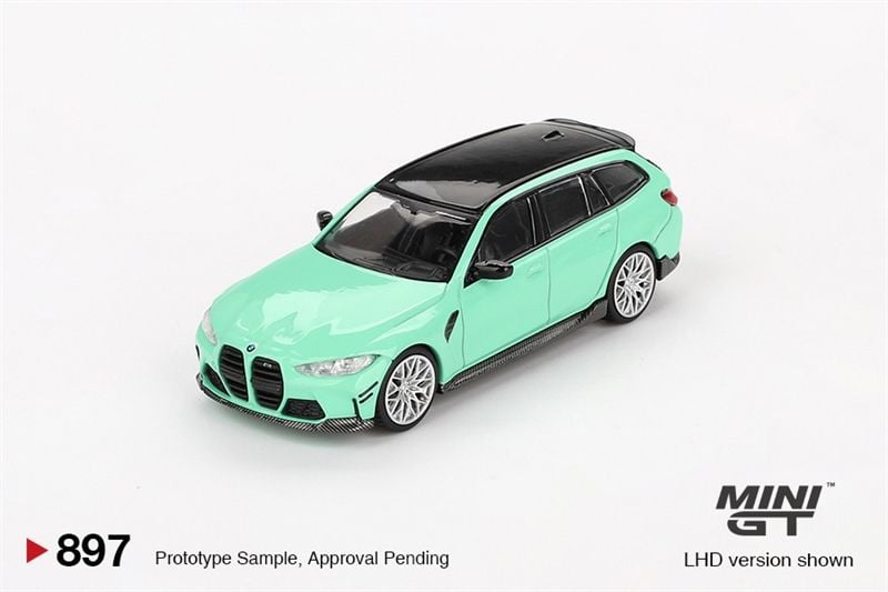  Mô hình xe BMW M3 M Performance Touring Mint Green bản card tỉ lệ 1:64 MiniGT MGT00897 