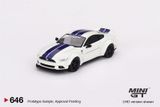  Xe mô hình ô tô Ford mustang GT LB-Works White bản card tỉ lệ 1:64 MiniGT MGT00646 
