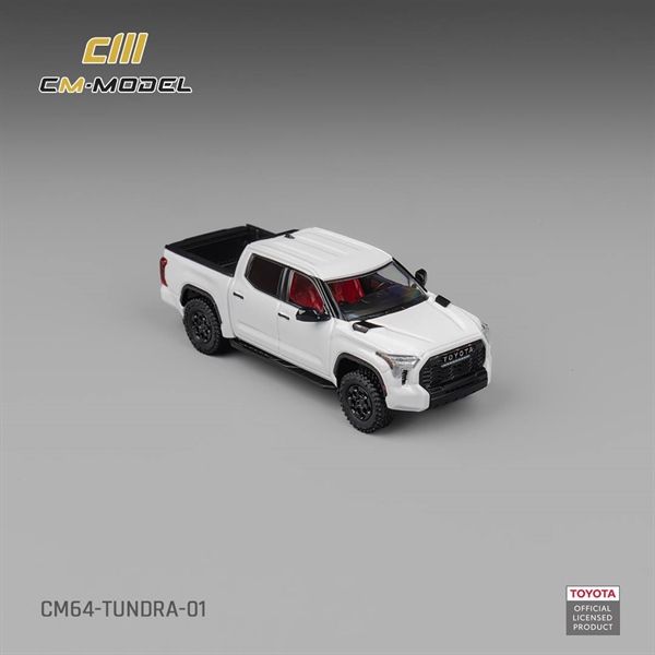 Mô hình xe Toyota Tundra white mở được nắp thùng tỉ lệ 1:64 CM model CM64-TUNDRA-01 