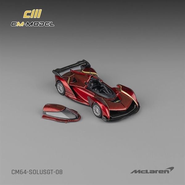  Mô hình xe McLaren Solus GT Metallic Red tỉ lệ 1:64 CM Model CM64-SOLUSGT-08 
