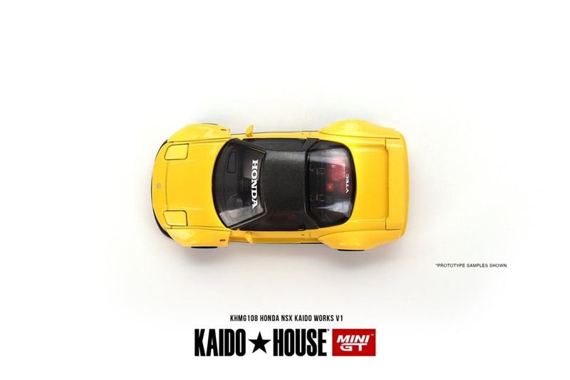  Mô hình xe Honda NSX Kaido Racing V1 Yellow tỉ lệ 1:64 Kaido House KHMG108 