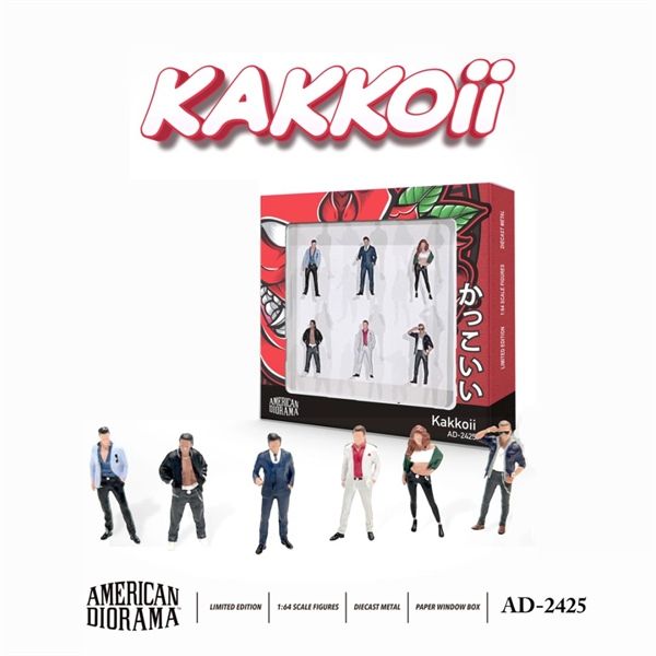  Set mô hình 6 nhân vật Kakkoii tỉ lệ 1:64 American Diorama - Mijo AD-2425MJ 
