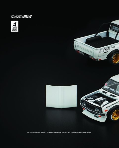  Mô hình xe Pandem Datsun 620 White tỉ lệ 1:64 Poprace PR640350 