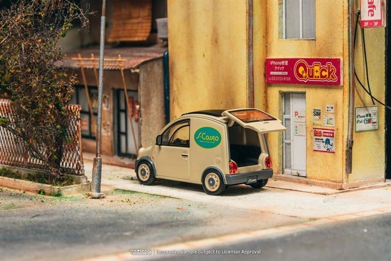  Mô hình xe Nissan S-Cargo Presentation, White Model Car + Trading Cards Combo Set tỉ lệ 1:64 Tarmac Works T64G-073-PRE 