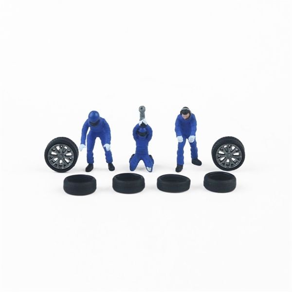  Mô hình set 3 nhân vật Automotive Repairman Doll Set Simulation tỉ lệ 1:64 ALLOY MOREART DOLL AMD258001 
