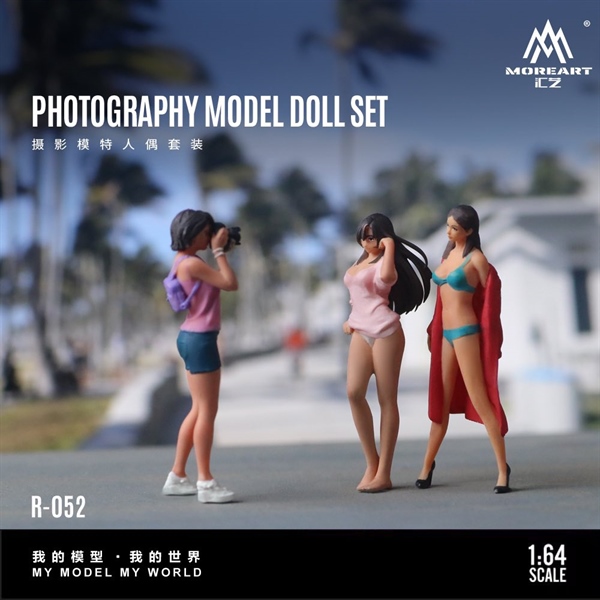  Mô hình nhân vật set figure 3 người Photography Model Doll tỉ lệ 1:64 More Art MO223052 