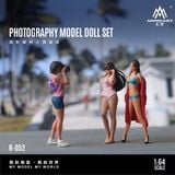  Mô hình nhân vật set figure 3 người Photography Model Doll tỉ lệ 1:64 More Art MO223052 