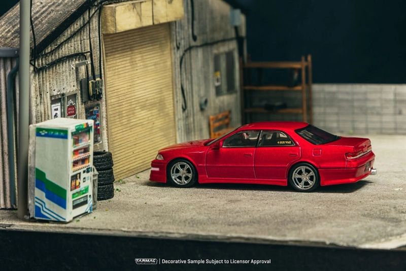  Mô hình xe VERTEX Toyota Mark II JZX100, Red Metallic tỉ lệ 1:64 Tarmac Works T64G-024-RE 