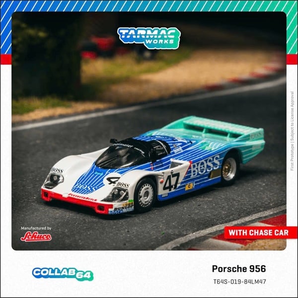 Mô hình xe Porsche 956, Le Mans 1984 #47 tỉ lệ 1:64 Tarmac Works T64S-019-84LM47 