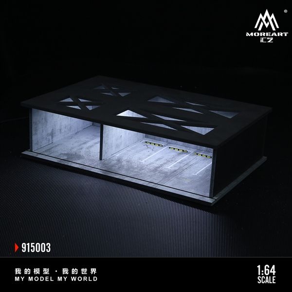  Hộp trưng bày mica mô phỏng Underground parking garage lighting version assembly scene 03 tỉ lệ 1:64 More Art MO915003 