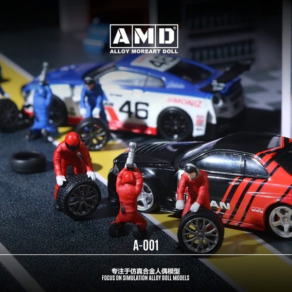  Mô hình set 3 nhân vật Automotive Repairman Doll Set Simulation tỉ lệ 1:64 ALLOY MOREART DOLL AMD258001 