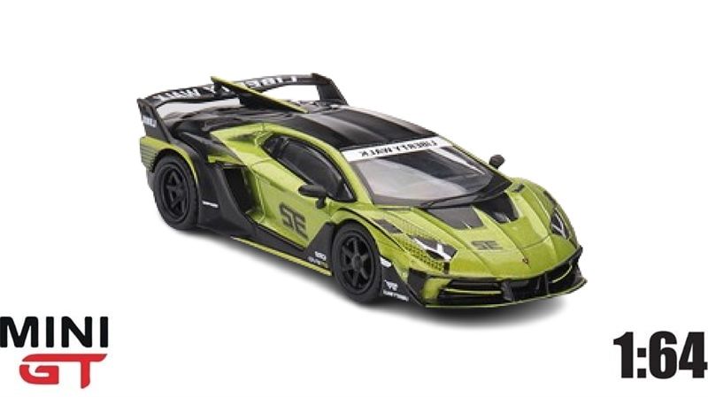  Mô hình xe Lamborghini LB-Silhouette WORKS Aventador GT EVO Lime tỉ lệ 1:64 MiniGT MGT00605-CH 