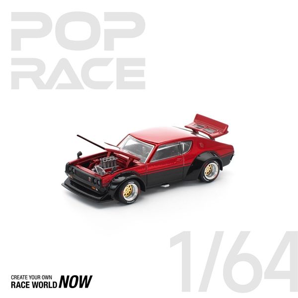  Mô hình xe Nissan KPGC110 Kenmeri - Red/Black tỉ lệ 1:64 Poprace PR640266 