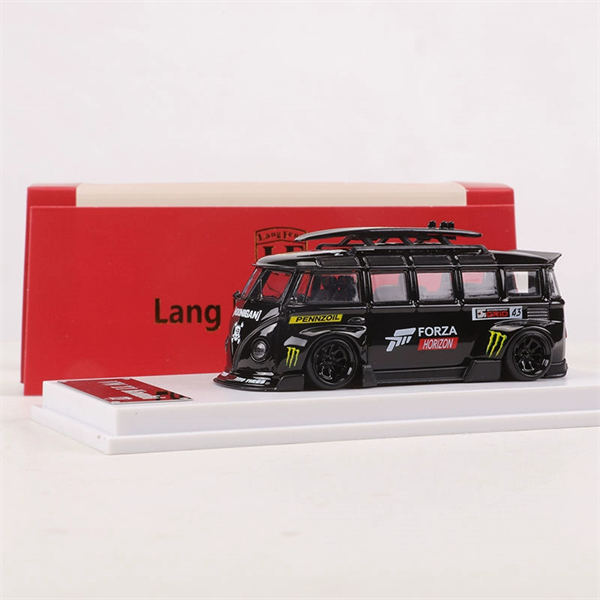  Mô hình xe Volkswagen T1 Van Kombi Black - Forza Monster tỉ lệ 1:64 Lang Feng Model 