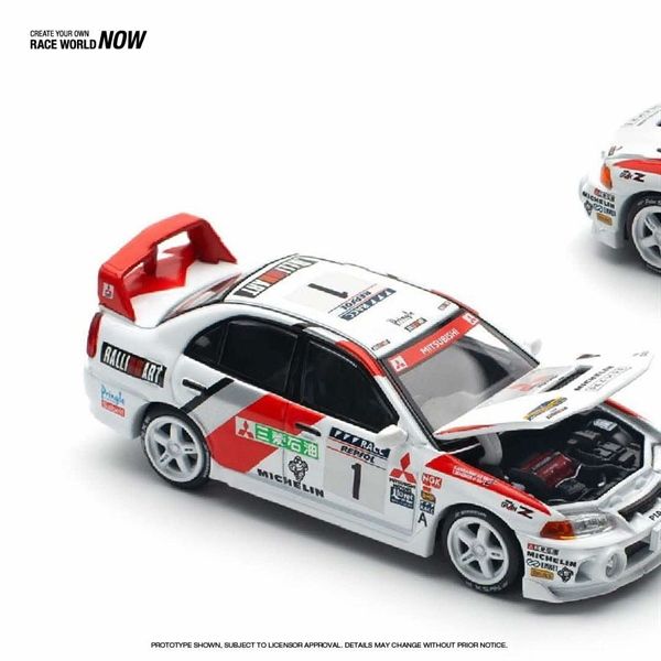  Mô hình xe Mitsubishi Lancer Evolution IV Winner tỉ lệ 1:64 Poprace PR640165 