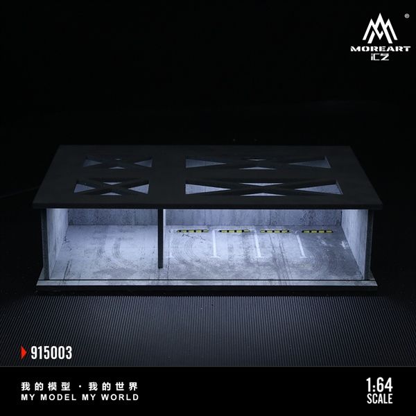  Hộp trưng bày mica mô phỏng Underground parking garage lighting version assembly scene 03 tỉ lệ 1:64 More Art MO915003 