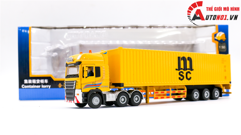 Xe mô hình tĩnh Container vận tải hợp kim cao cấp tỉ lệ 150