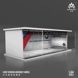  Hộp trưng bày mica mô phỏng Showroom BWM Perfomance 1 mặt mica kích thước 30x13.3x10cm tỉ lệ 1:64 MoreArt MO914030 