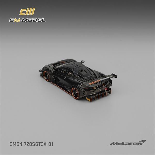  Mô hình xe Mclaren 720S GT3X matt black tỉ lệ 1:64 CM model CM64-720SGT3X-01 