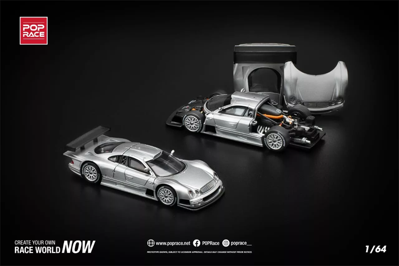  Mô hình xe MERCEDES-BENZ AMG CLK GTR tỉ lệ 1:64 Poprace PR640158 