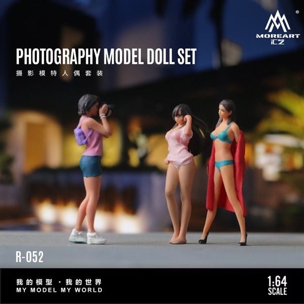  Mô hình nhân vật set figure 3 người Photography Model Doll tỉ lệ 1:64 More Art MO223052 