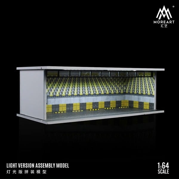  Hộp trưng bày mô phỏng Racing Parking Lot Lighting Edition Assembly Scene tỉ lệ 1:64 MoreArt MO914054 