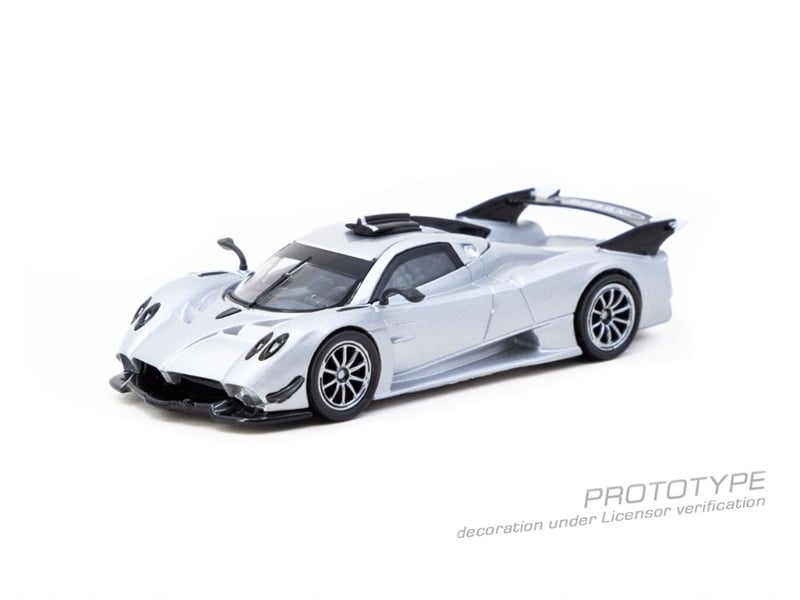  Mô hình xe Pagani Huayra R Satin Silver tỉ lệ 1:64 Tarmac Works T64G-TL035-SL 