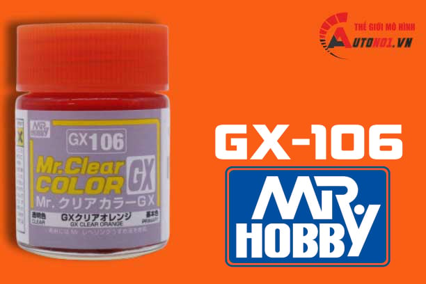  Lacquer gx106 clear orange sơn mô hình màu cam 18ml Mr.Hobby GX106 