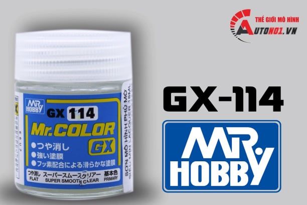  Lacquer gx114 sơn clear flat mô hình phủ mờ siêu mịn 18ml Mr.Hobby GX114 