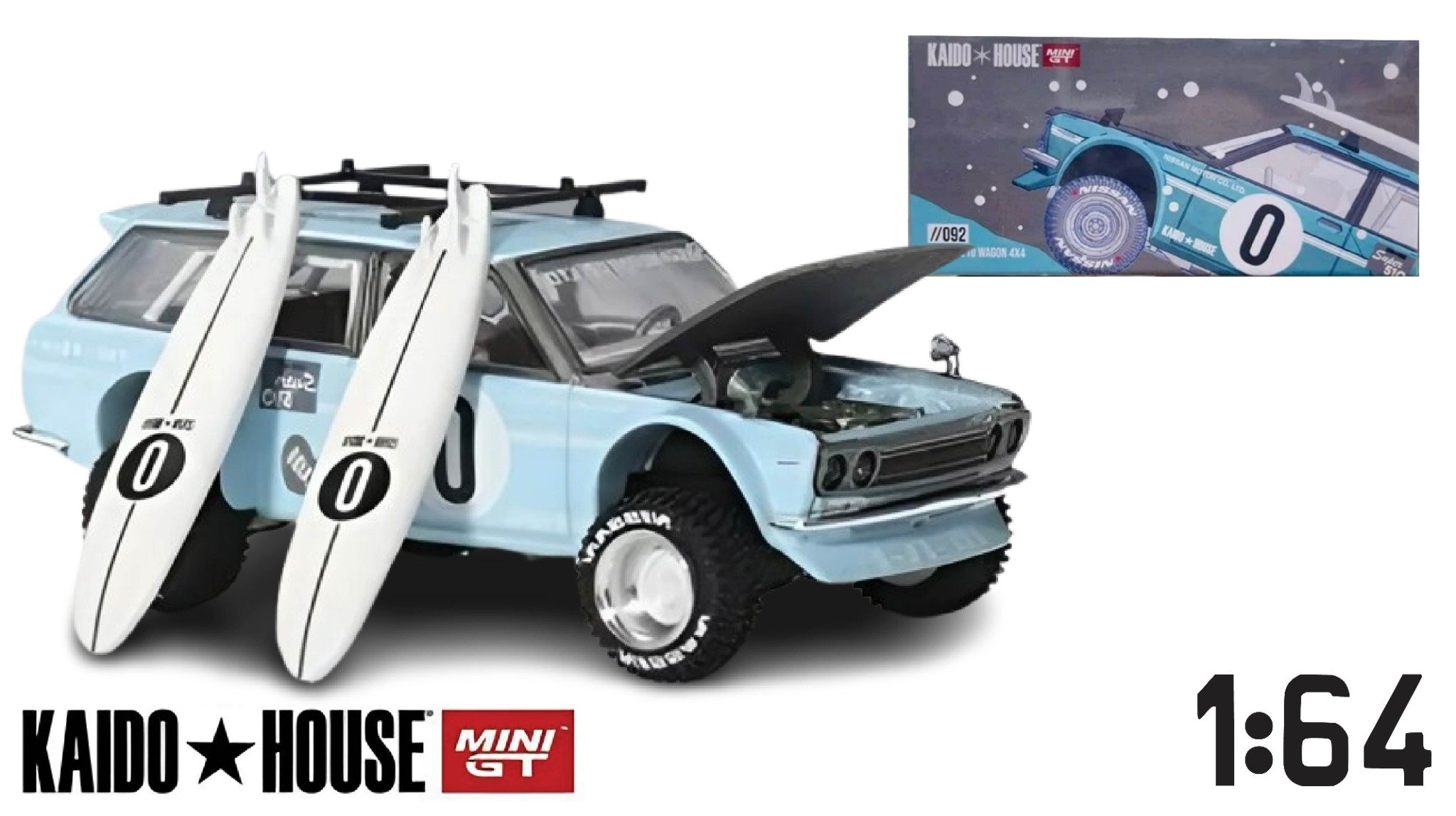  Mô hình xe Datsun Street 510 Racing V2 tỉ lệ 1:64 KaidoHouse KHMG131 