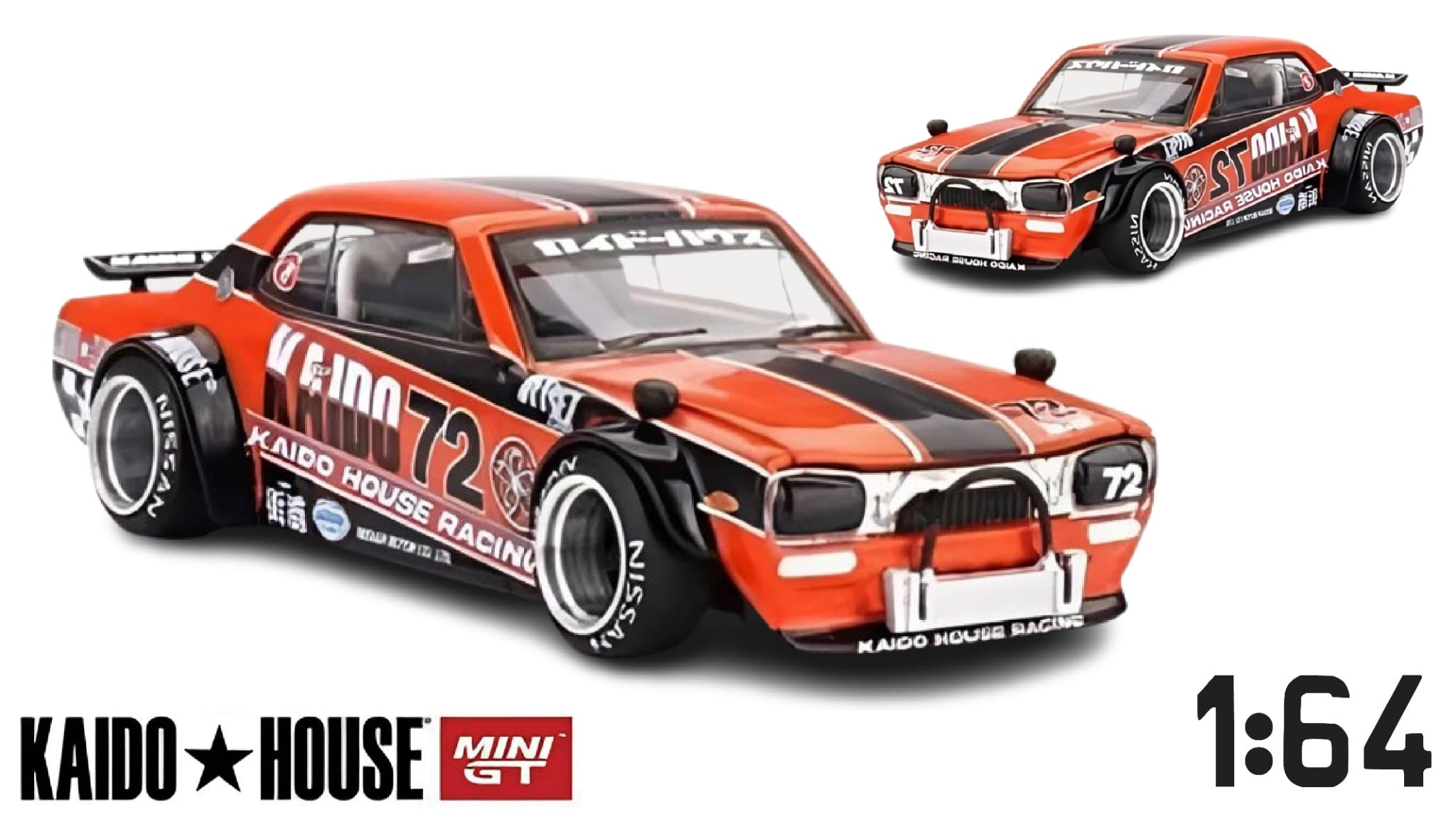  Mô hình xe Nissan Skyline 2000GT-R (KPGC10) Kaido Racing V1 tỉ lệ 1:64 Kaido House KHMG195 