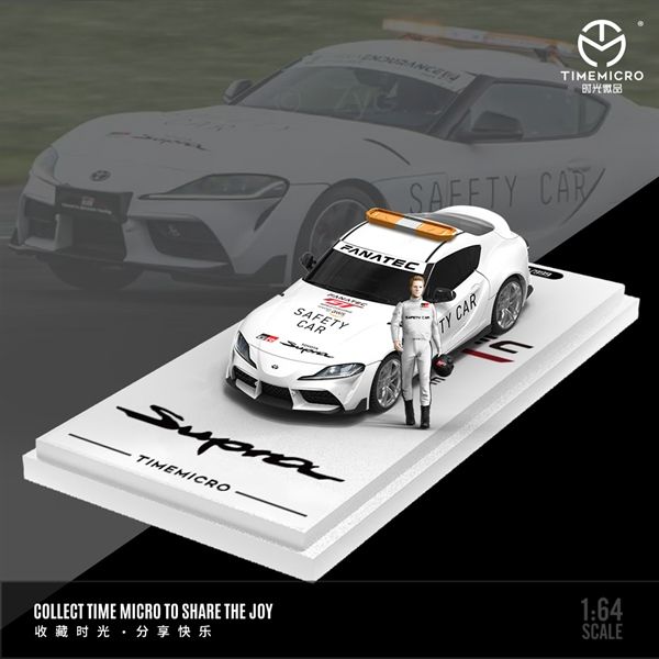  Mô hình xe Toyota Supra A90-Safety Car White tỉ lệ 1:64 Time Micro TM647412 