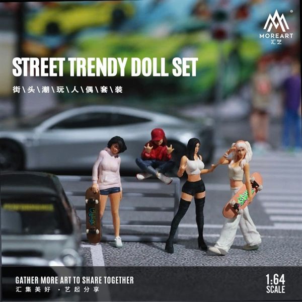  Mô hình nhân vật 4 figure Street Trendy Fashion Action tỉ lệ 1:64 More Art MO223030 