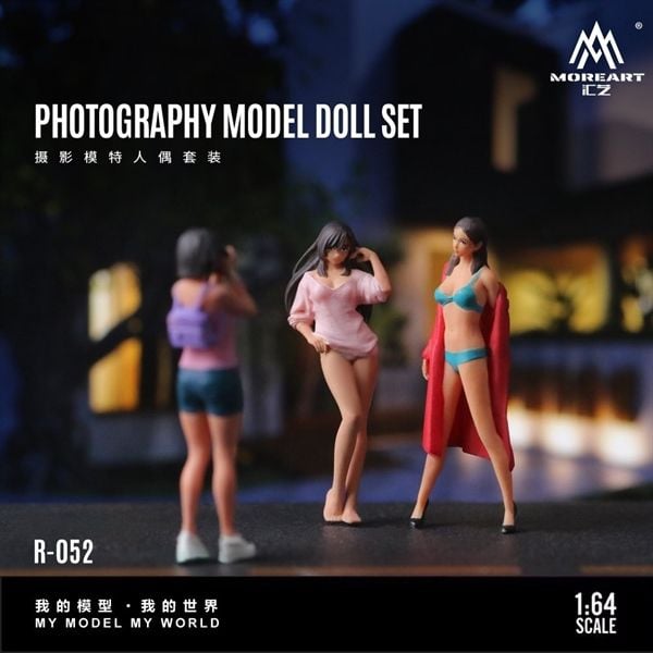  Mô hình nhân vật set figure 3 người Photography Model Doll tỉ lệ 1:64 More Art MO223052 