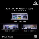  Hộp trưng bày mô phỏng bãi đỗ xe cạnh vường hoa anh đào Sakura Parking Lot - Lighting Edition Scene có đèn - mica tỉ lệ 1:64 MoreartMO914403 