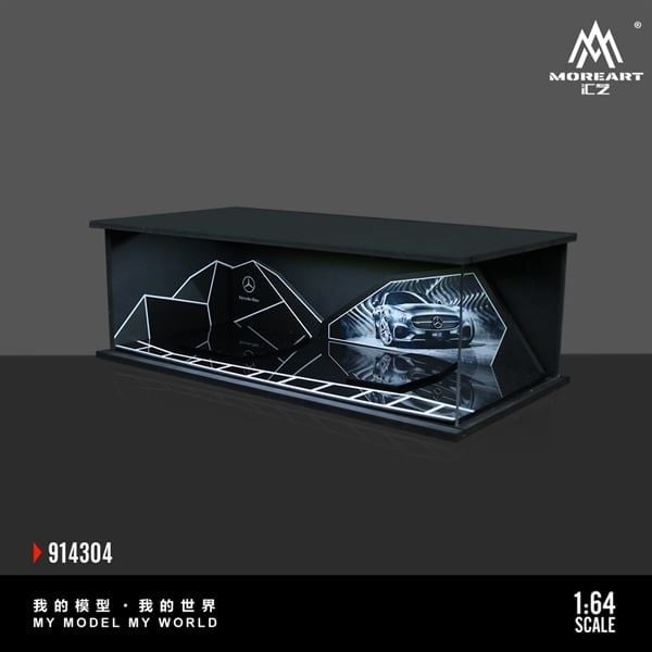  Hộp trưng bày mica mô phỏng Showroom Mercedes-Benz Light Edition Assembly Scene tỉ lệ 1:64 MoreArt MO914304 