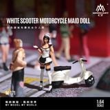  Mô hình nhân vật figure nữ White Scooter Motorcycle Maid tỉ lệ 1:64 MoreArt MO222171 