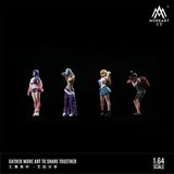  Mô hình nhân vật set 4 figure chụp ảnh - tạo dáng street photo beauty set tỉ lệ 1:64 MoreArt MO223011 