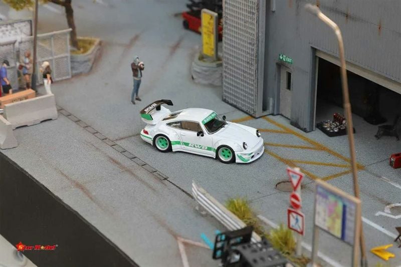  Mô hình xe Porsche RWB964 GT Wing Green tỉ lệ 1:64 Star Model OT64318 