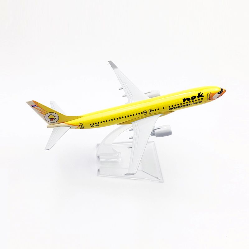 Mô hình máy bay Thailand Nok Boeing B737 HS-DJJ Yellow 16cm MB16057