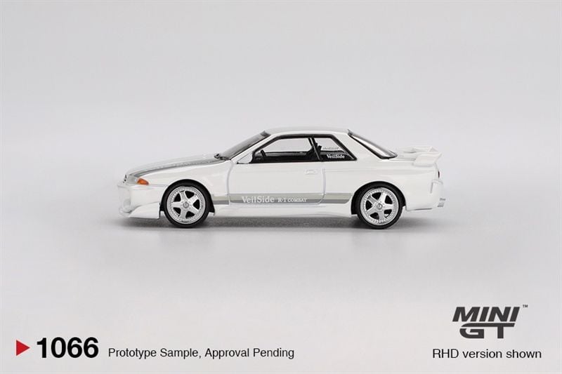 Mô hình xe Nissan Skyline GT-R (R32) VeilSide Combat C-I White bản card tỉ lệ 1:64 MiniGT MGT01066 