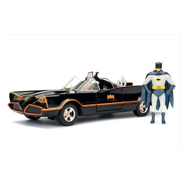  Mô hình xe Batman 1966 Classic Batmobile W/Batman & Robin Figure DC Comics tỉ lệ 1:24 Jada Toys 98259 