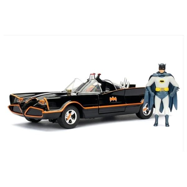  Mô hình xe Batman 1966 Classic Batmobile W/Batman & Robin Figure DC Comics tỉ lệ 1:24 Jada Toys 98259 